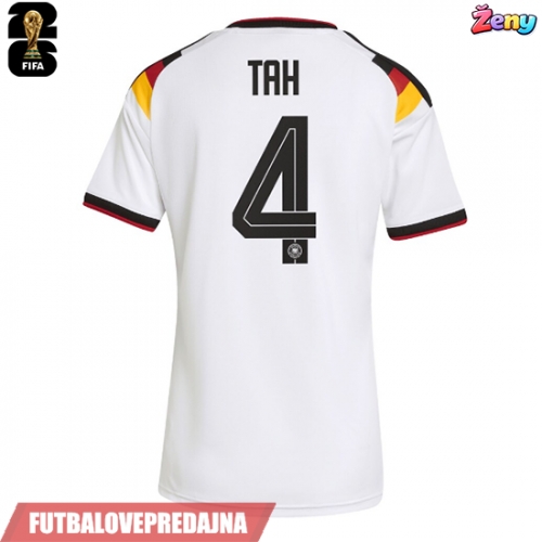 Lacne Ženy Futbalové dres Nemecko Jonathan Tah #4 MS 2026 Krátky Rukáv - Domáci